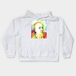 Denis Diderot Colourful Portrait | Denis Diderot Artwork 11 Kids Hoodie